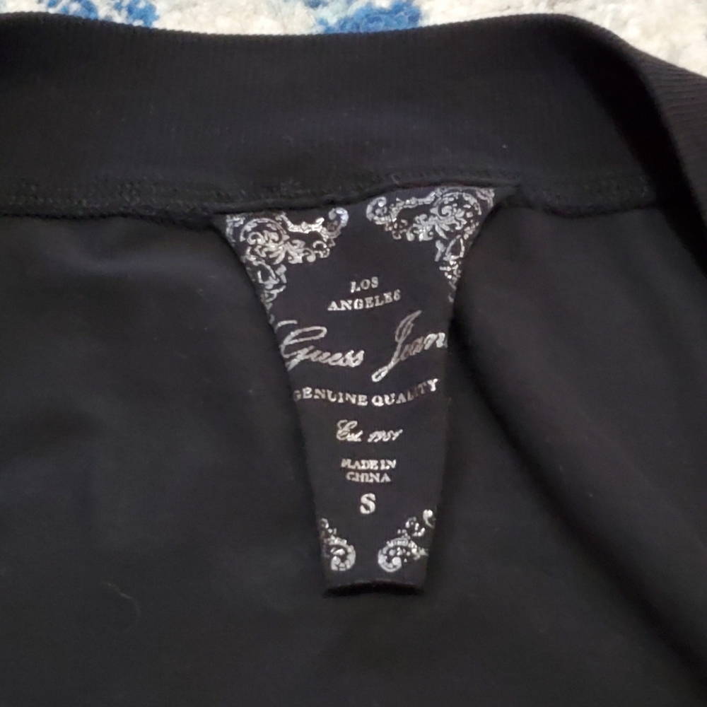 Guess Rocker Screen Print Rhinestone Tunic Black S - Picture 11 of 11